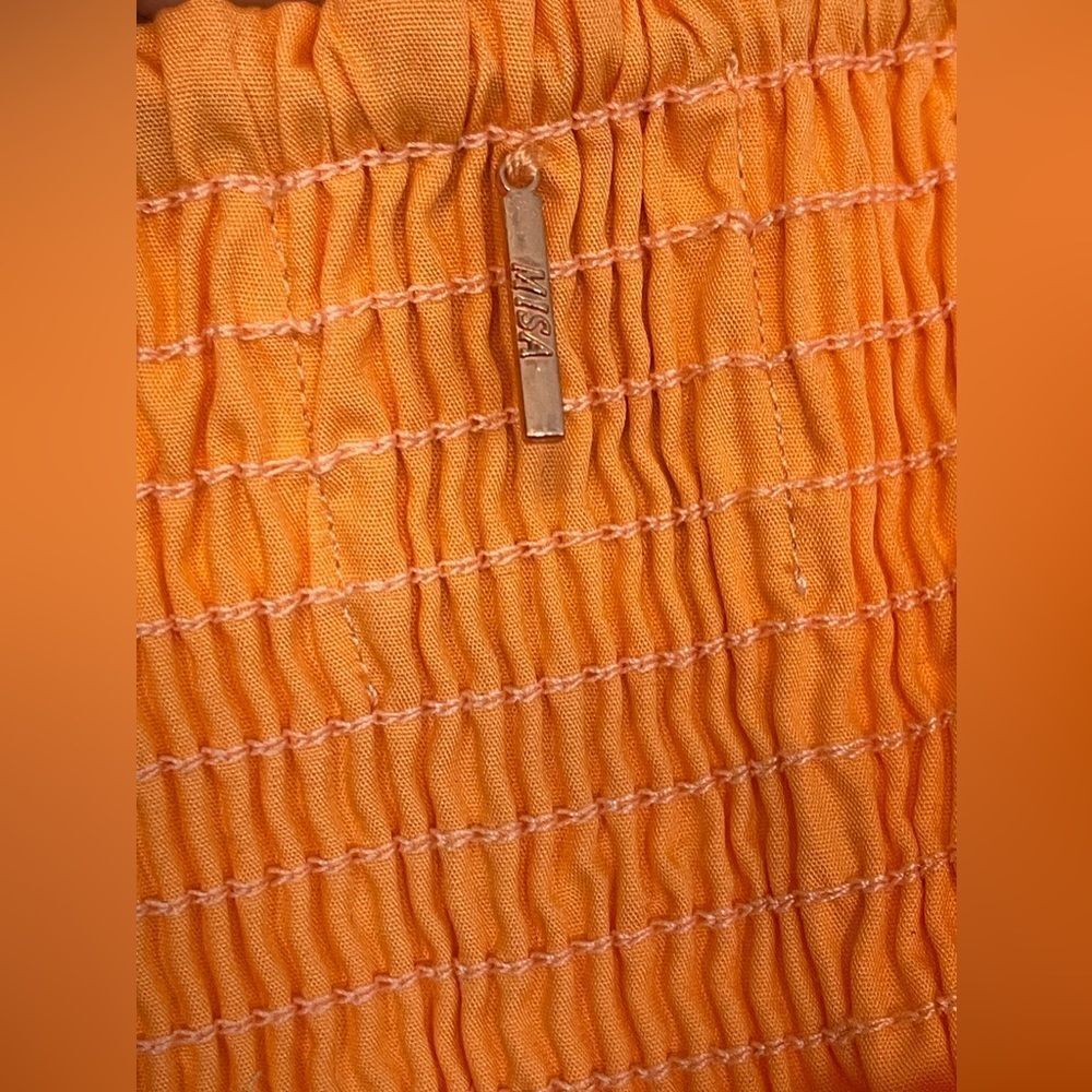 REVOLVE Misa Serafina square neck sundress cottagecore Tangerine cut out NWT M - Picture 9 of 11